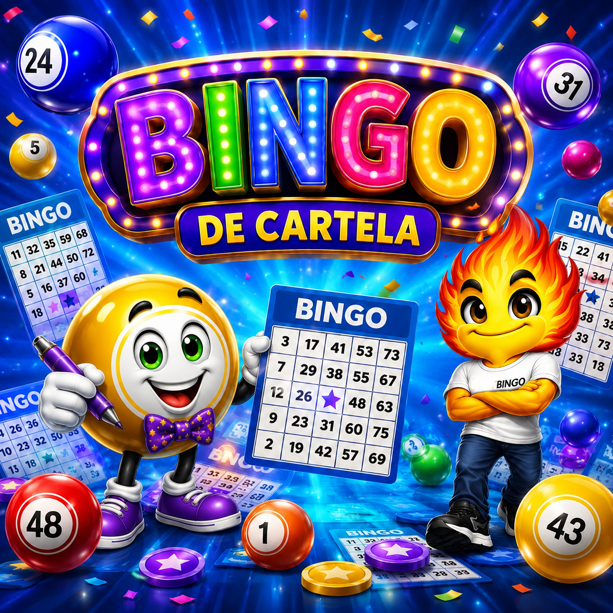 Ilustração Bingo de Cartela